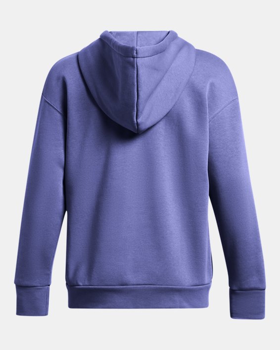 Sudadera con cremallera completa UA Essential Fleece para mujer, Purple, pdpMainDesktop image number 4
